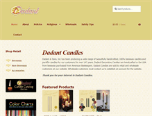 Tablet Screenshot of dadantcandles.com